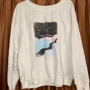 Spiritual Gangster White Sweatshirt with Graphic Print